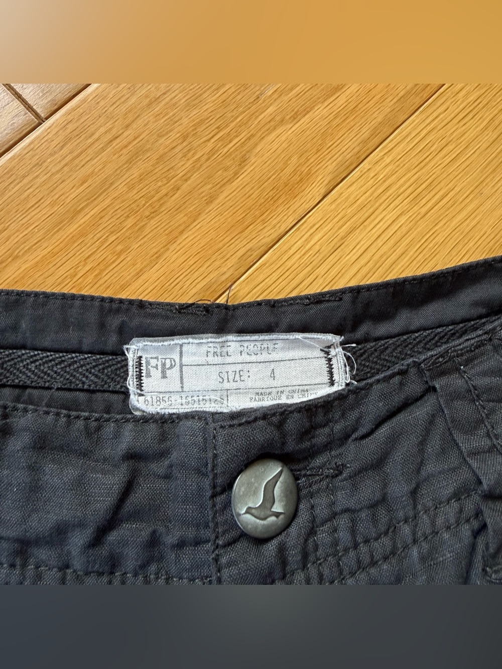 Free People Black Casual Cargo Pants